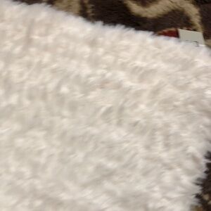 Soft Plush cream infinity scarf